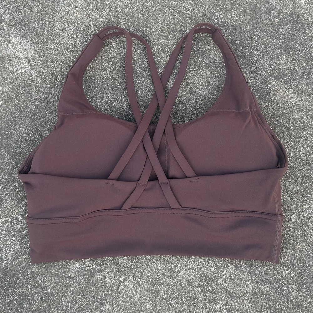 Fitness Sport Bra Top Solid Color Women Cross Back Bra Soft Gym Yoga Athletic Workout With Chest Pa 9