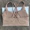 Fitness Sport Bra Top Solid Color Women Cross Back Bra Soft Gym Yoga Athletic Workout With Chest Pa 11