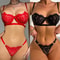 Fairy Embroidery Bra Set For Women Lace PushUp Lingerie Transparent Delicate Underwear Breves Sets 7