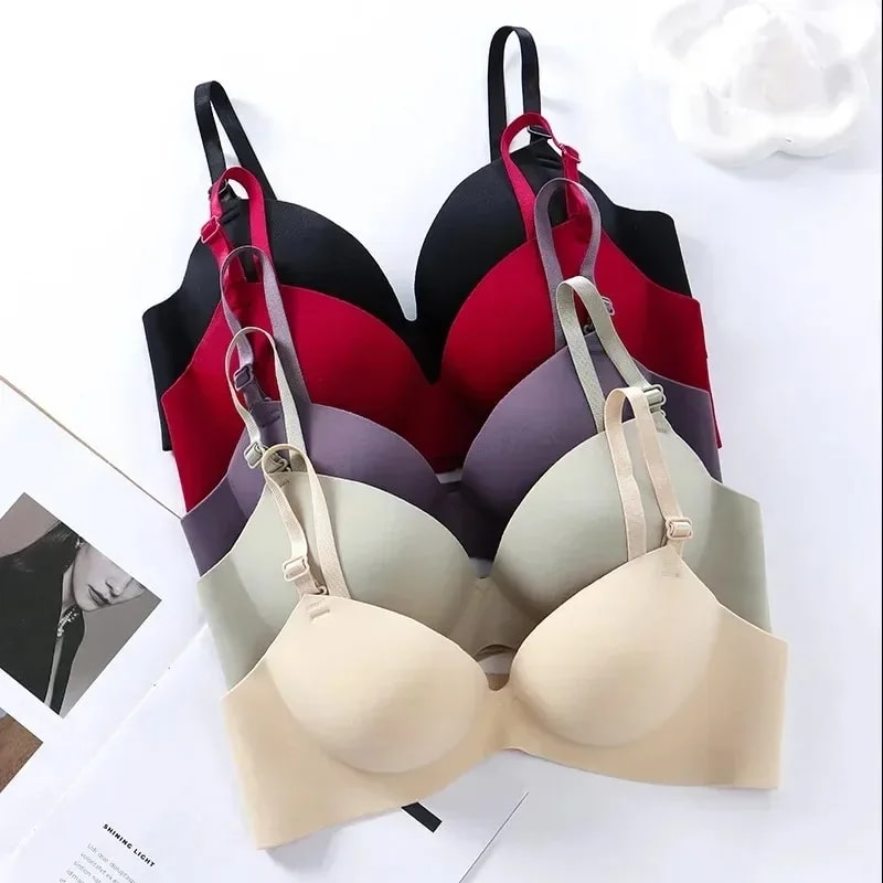 Sexy Push Up Women Seamless Bra Bralette No Wire Breathable Wireless 34 Cup Lingerie For Girls 5