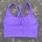 Womens Solid Color Fitness Sport Bra Cross Soft High Strength Tight Top Yoga Gym Underwear With Che 16