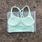 Womens Solid Color Fitness Sport Bra Cross Soft High Strength Tight Top Yoga Gym Underwear With Che 19