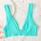 Sexy Deep Vneck Push Up Bra Ribbed Bralettes Seamless Bra For Women Sport Crop Top 5