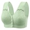 Comfortable Soft Cotton Bra Thin Cup Front Buckle Lace No Underwire Vest For Elderly Women Extra La 2