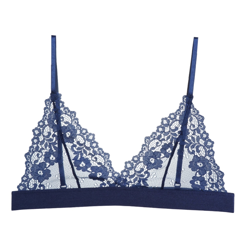 Sexy Flower Lace Bra Womens Sexy Hollow Out Bralette Breathable Transparent Bras Unlined Underwear 2