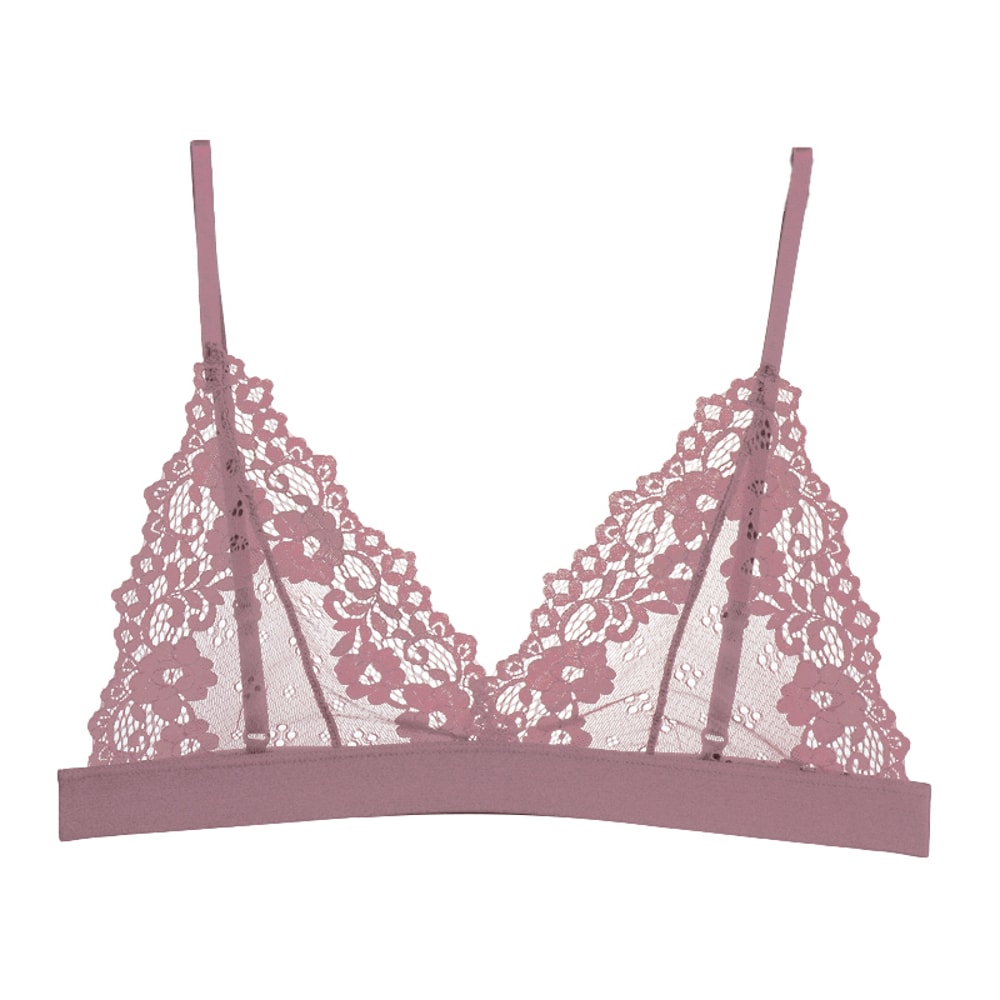 Sexy Flower Lace Bra Womens Sexy Hollow Out Bralette Breathable Transparent Bras Unlined Underwear 4