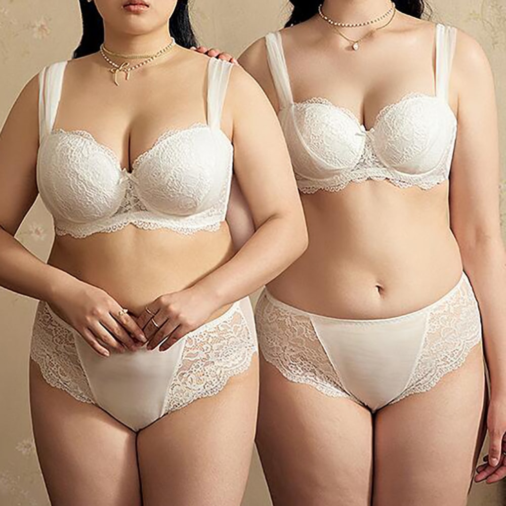 French Lace Bra Pushup Breast Collection AntiSagging Large Size Chest Appears Small Top Up Bra For 6