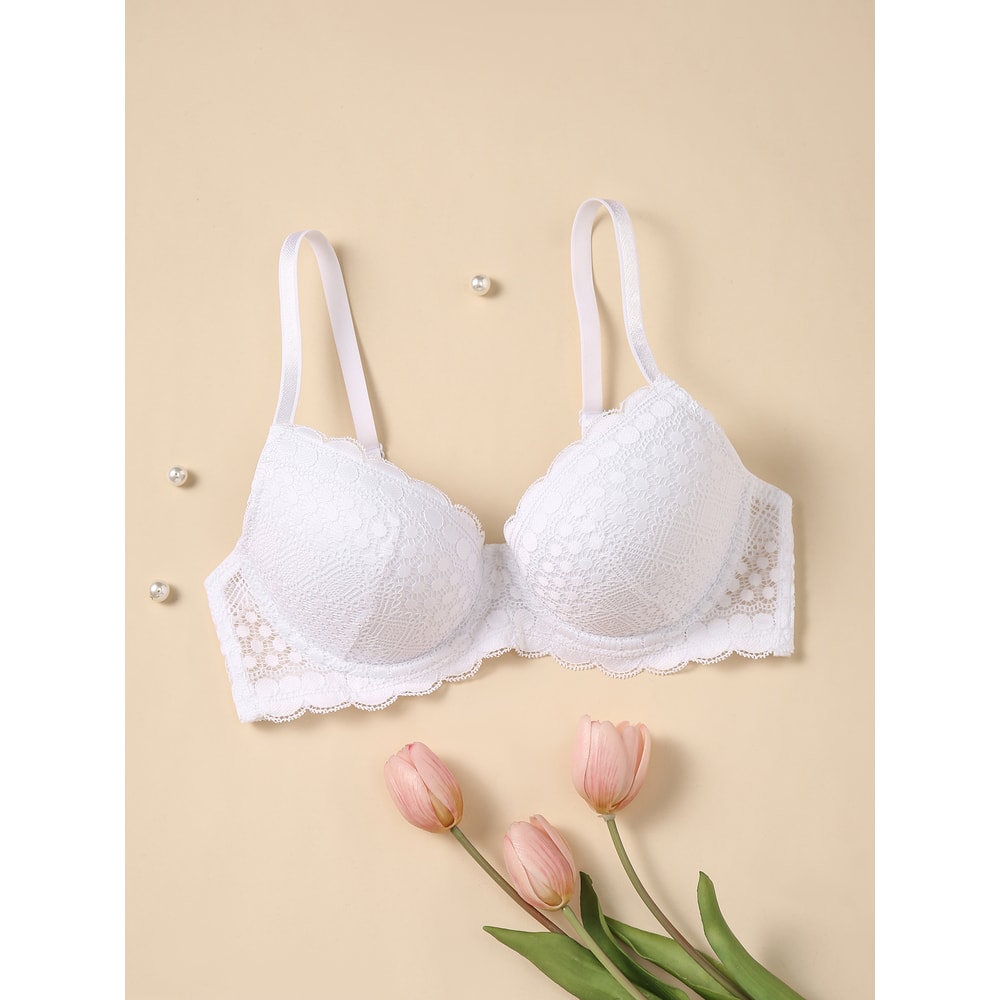 Sexy Lace Comfortable Underwire PushUp Bra Womens Breathable Lingerie Colors To Choose From 2
