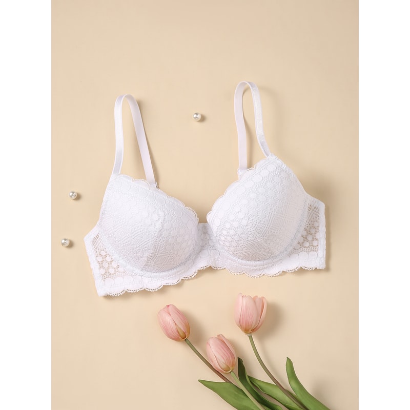 Sexy Lace Comfortable Underwire PushUp Bra Womens Breathable Lingerie Colors To Choose From 2