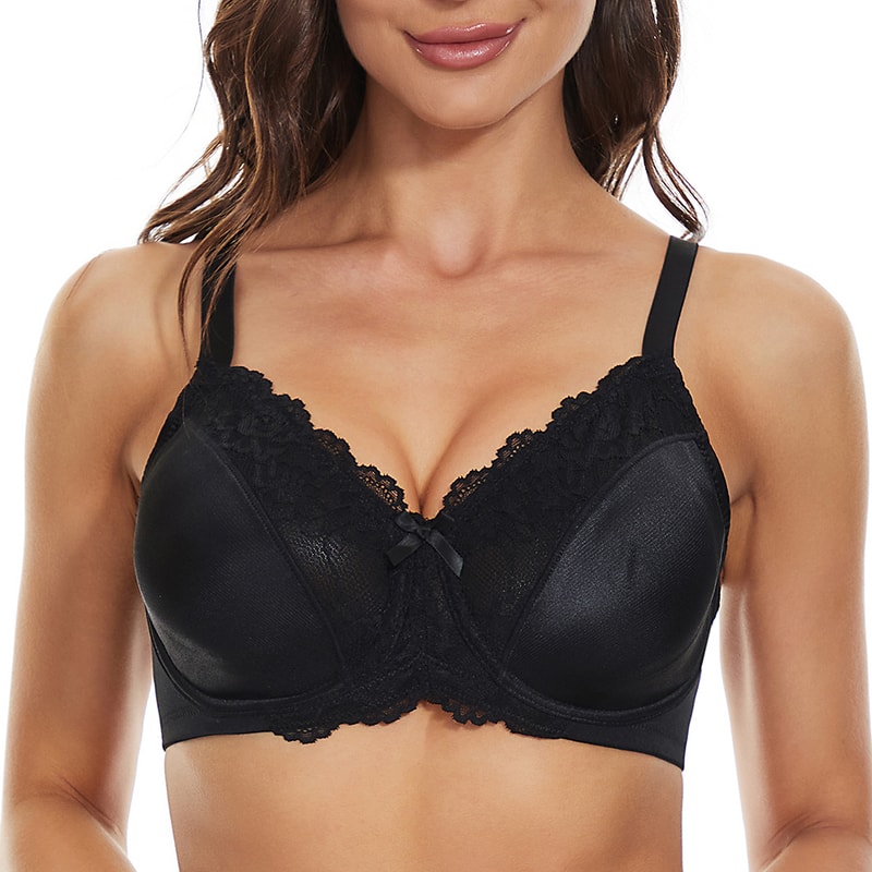 Sheroine Underwire Women Bras Lace Floral Minimizer Full Coverage Non Padded Unlined Everyday Comfo 1