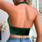 Wireless Women Halter Neck Bra Front Closure Bralette NonPadded Comfortable Support Winter Warm Bra 2