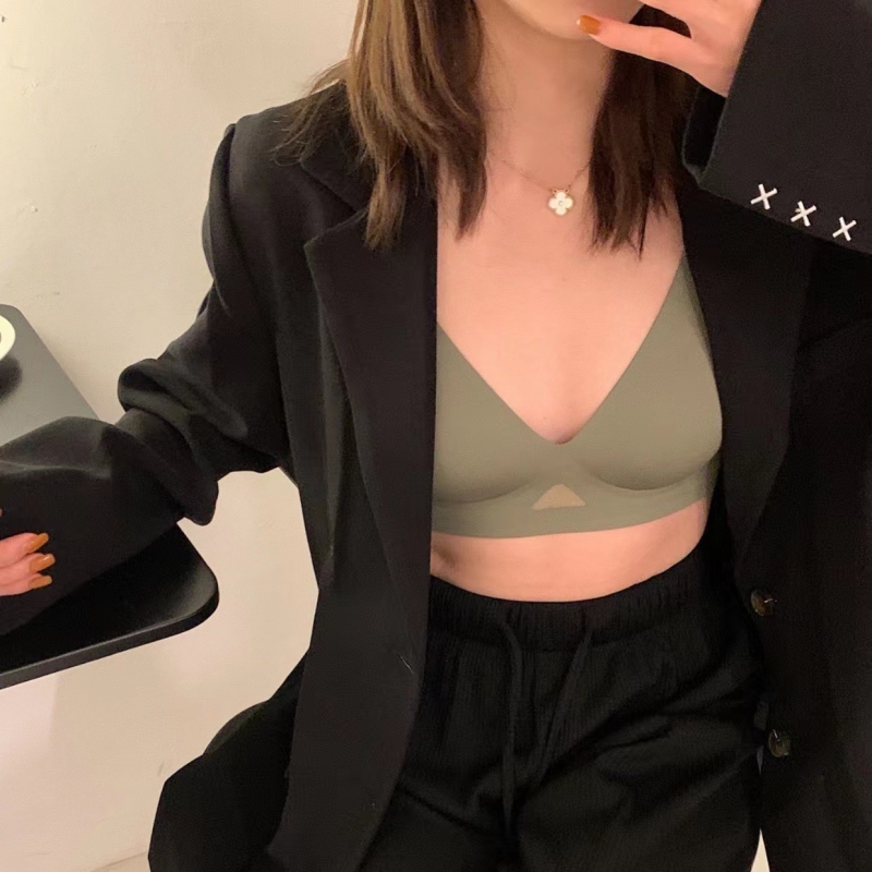 Seamless Womens Underwear Summer Thin Section Comfortable Breathable Soft Support Bra For Small Che 6