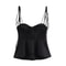 Sexy Asymmetric Bustier Tops For Women Sweetheart Neckline Thin Tied Straps Side Zipper 2
