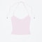 Womens Tank OpenBack Camisole Top With Metal Accents SelfTie Straps Sexy LowNeck Halter Design 6