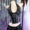 Gothic Bustier Y2K Punk Studded Crop Top Vegan Leather Goth Clothes Skull Grunge Emo Tank 9