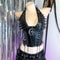 Gothic Bustier Y2K Punk Studded Crop Top Vegan Leather Goth Clothes Skull Grunge Emo Tank 10
