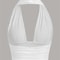 Backless Solid White Crop Halter Top For Women Deep Vneck Sleeveless Tank Summer Club Streetwear Fa 4