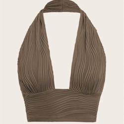 backless solid white crop halter top for women, deep v-neck sleeveless tank, summer club streetwear fashion