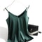 Womens Satin Silk Tank Strap Top Halter V Neck Basic White Cami Sleeveless Summer Camisole Top 3