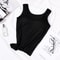 Sexy Womens Vest Tops With Built In Bra Solid Color Padded Slim Fit Tank Tops Casual Neck Vest Shir 3