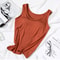 Sexy Womens Vest Tops With Built In Bra Solid Color Padded Slim Fit Tank Tops Casual Neck Vest Shir 6