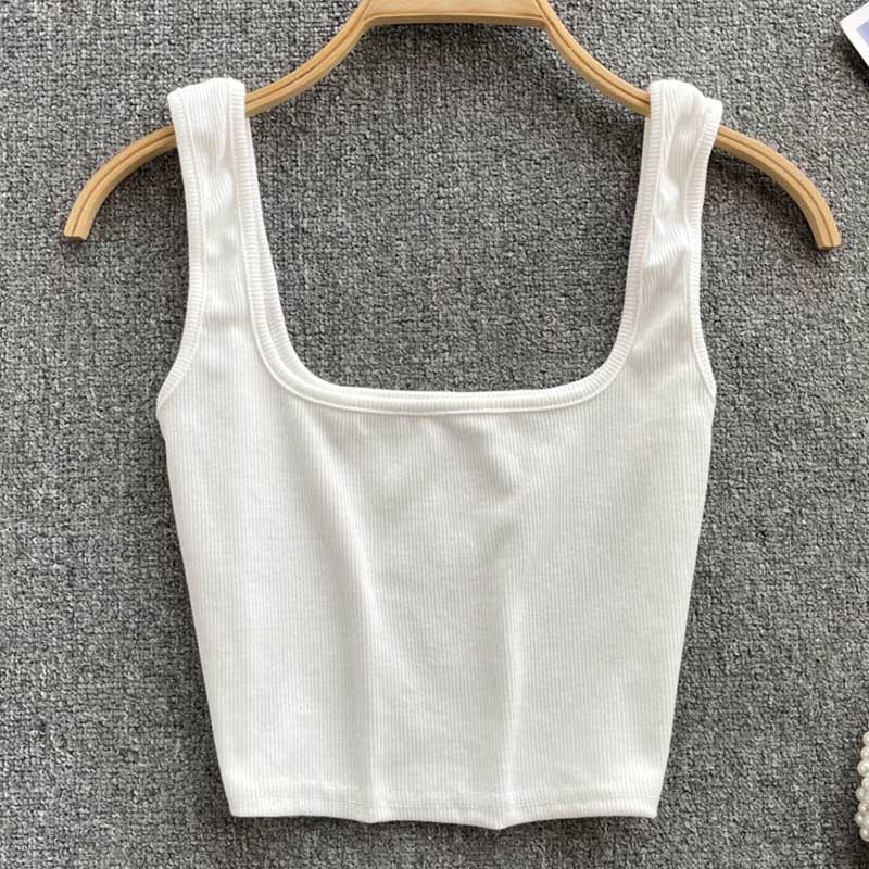 Tank Top Women Sexy Backless Y2k Top Slim Fit Bottoming Blouse Solid Crop Top Sleeveless Camis Muje 2