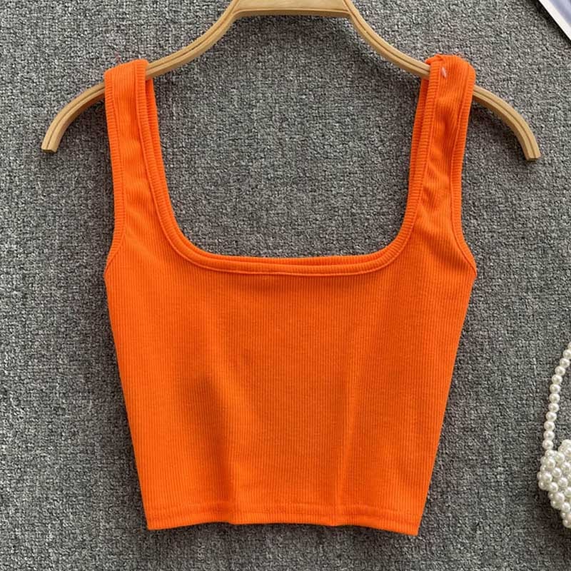 Tank Top Women Sexy Backless Y2k Top Slim Fit Bottoming Blouse Solid Crop Top Sleeveless Camis Muje 5