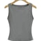 Double Layer Boat Neck Soft Slinky Tank Top For Women Chic Boat Neck Soft And Comfortable Fit 1