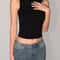 Double Layer Boat Neck Soft Slinky Tank Top For Women Chic Boat Neck Soft And Comfortable Fit 4