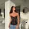 Elegant Sexy Lace Women Vest Slash Neck Sleeveless Backless Tank Top Summer Fashion Lady Streetwear 4