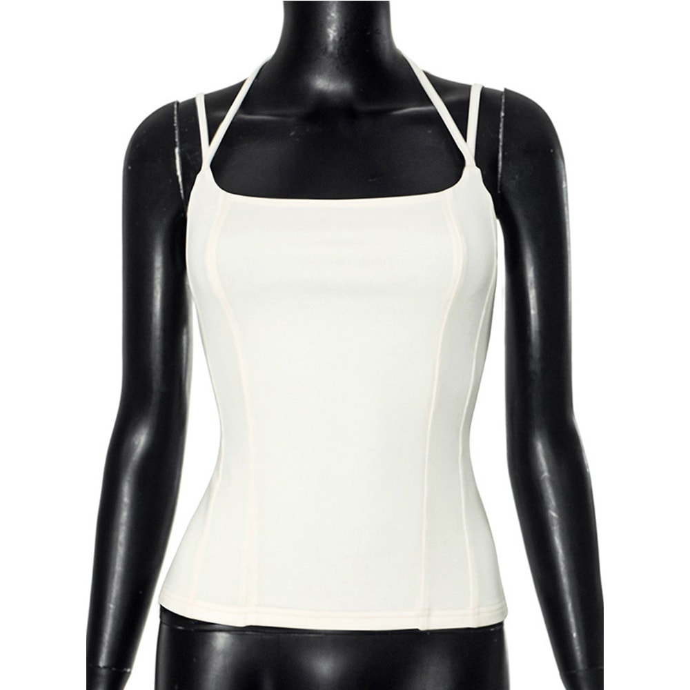 Spring Summer New Style Womens Slim Fit Shoulder Bared Top Double Rope Tear Stitch Fashionable TShi 5