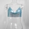 Sexy Metal Metallic Crop Top Women Backless Glitter Halter Corset Tops Beach Party Club Tank Top Ca