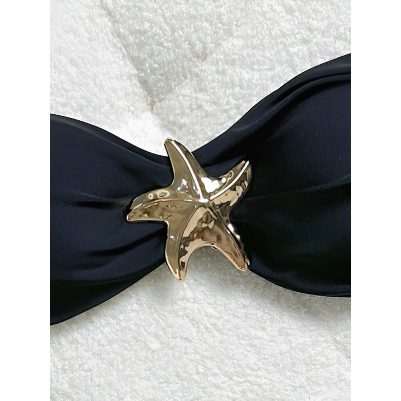 Metal Starfish Womens Bikini Set TieSide String Swimsuit 6