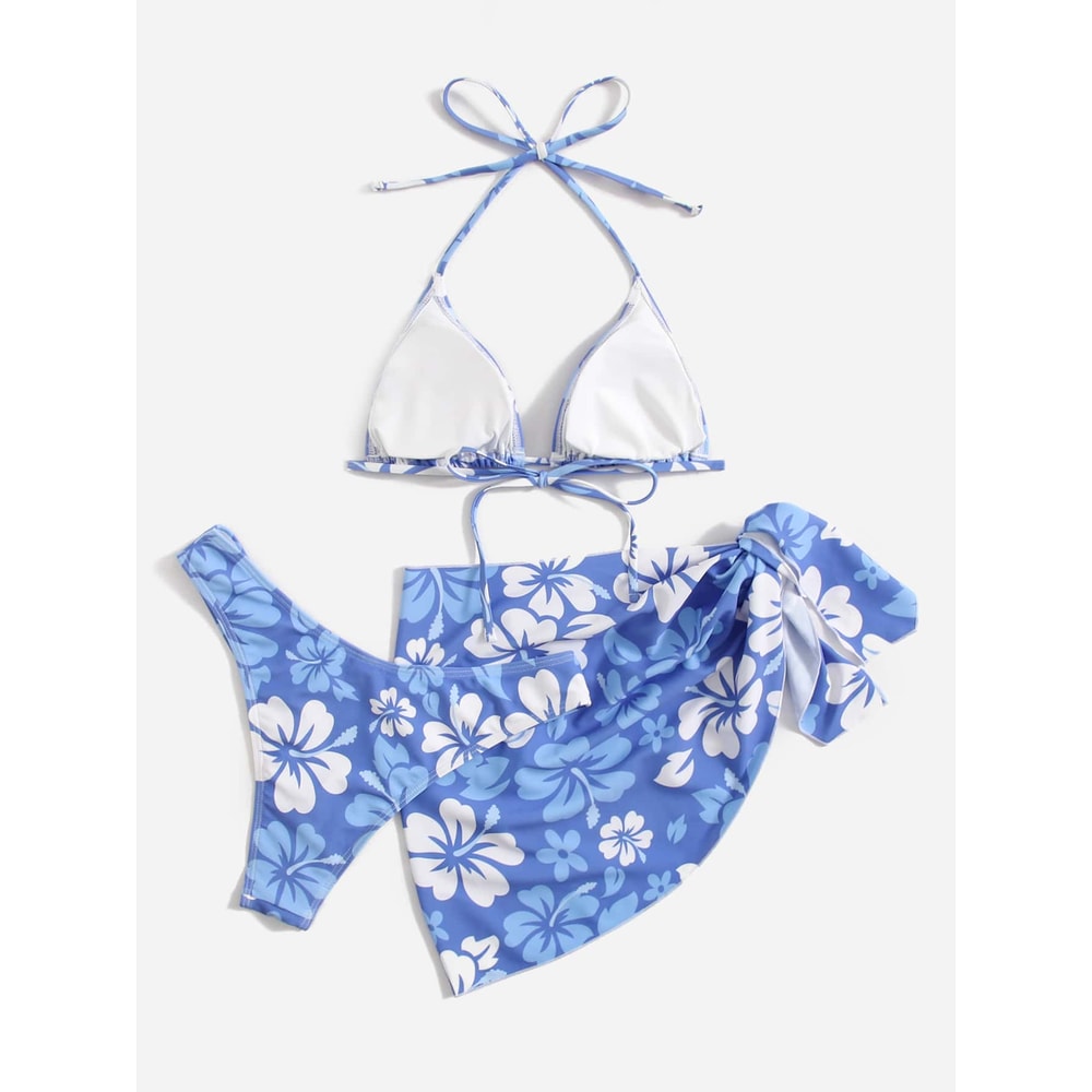 Sexy European And American Bikini ThreePiece Set Swimsuit Skirt For Vacation Stylish Beach Wear 4