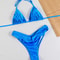 Sexy Folds Bikini Set Solid Micro Bikinis Women Swimsuit Female Triangle Swimwear Beach Wear Bathin 0