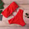 New Bikini High Waist Strapless Sexy Swimwear Women Fashion Swimsuit Padded Bathing Suit Monokin Pu 3