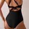 Fashion Cross Back Swimsuit Women Sexy Solid Jumpsuit Bikini Set Waist Hollowed Out Women Swimsuit 3