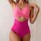 Fashion Cross Back Swimsuit Women Sexy Solid Jumpsuit Bikini Set Waist Hollowed Out Women Swimsuit 0