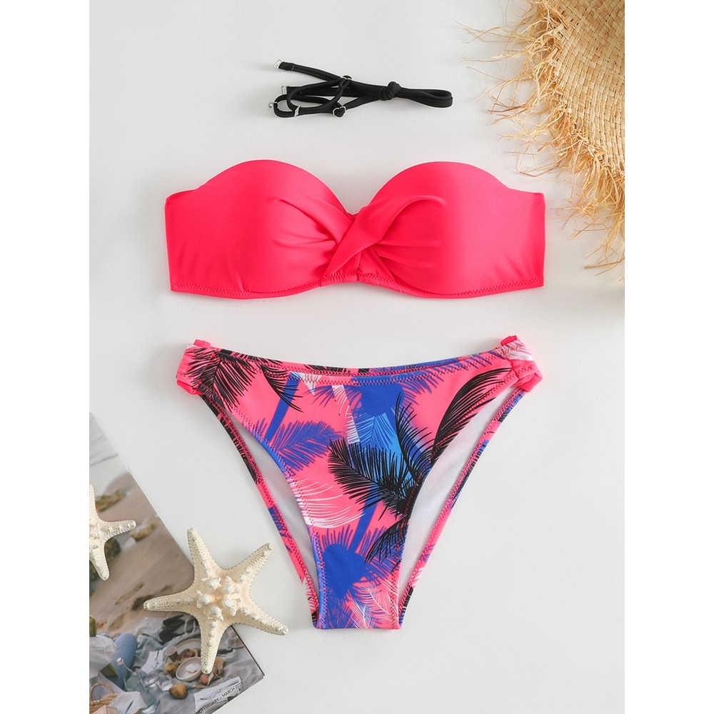 Sexy Low Waist Bottom Swimwear Push Up Top Women Bikinis Set Female Swimsuit Bathing Suit Beachwear 6