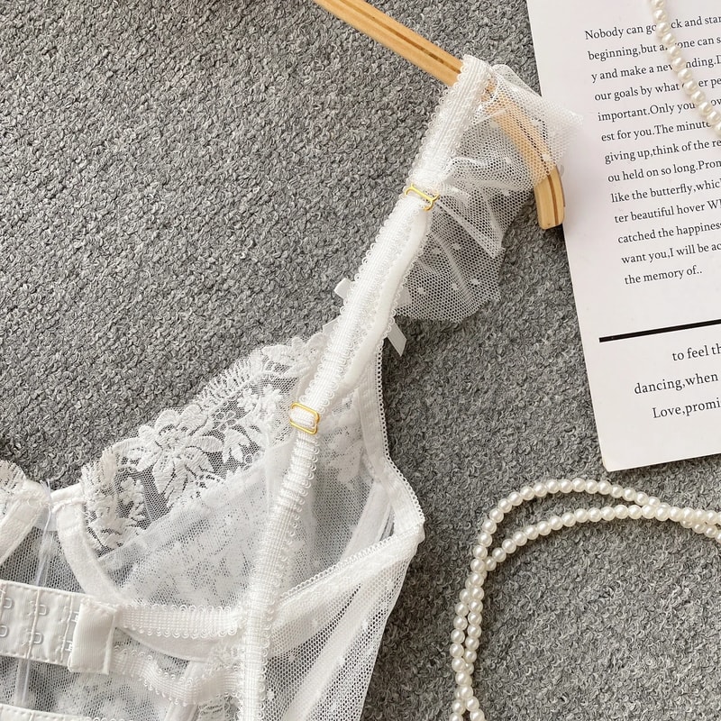 Sexy French Chic Sleeveless Skinny Backless Corset Camis Lace Sheer Spaghetti Strap Hotsweet Tank T 7