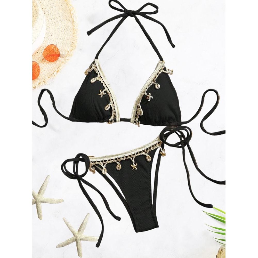 Peachtan Thong Bikini Women Push Up Swimwear 2 Piece Summer Women Beachwear Bikini Bathing Suit For 0