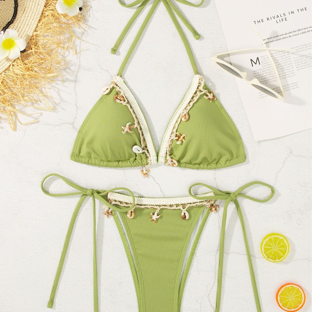 Peachtan Thong Bikini Women Push Up Swimwear 2 Piece Summer Women Beachwear Bikini Bathing Suit For 2