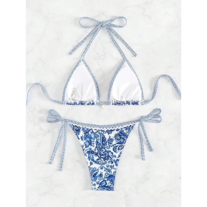 Sexy Strap Bikini Split Swimsuit European And American Printed Swimwear Ladies Swimming Clothing An 3