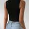 Sexy Knit Sleeveless Crop Top Summer Spring Women Casual Curve Corset Mock Neck Crossfit Femme Stre 6