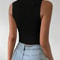 Sexy Knit Sleeveless Crop Top Summer Spring Women Casual Curve Corset Mock Neck Crossfit Femme Stre 6