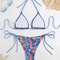 Women Sexy Bikini Set Lace Up Circyy Floral Printed Swimsuit TwoPiece Swimwear Backless 5