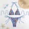 Women Sexy Bikini Set Lace Up Circyy Floral Printed Swimsuit TwoPiece Swimwear Backless 1