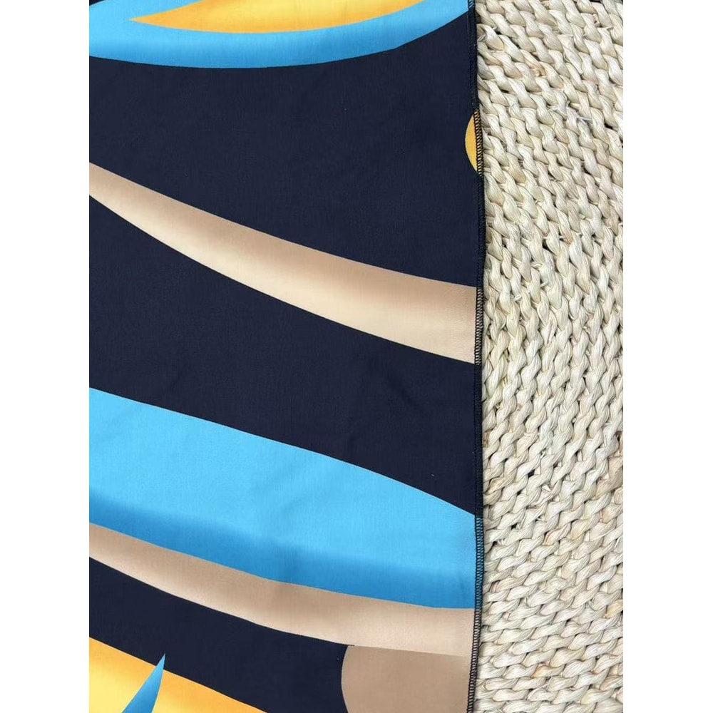 Women Tropical Print Cable Knit Fit and Flare Dress, V-Neck Waist Section, Maxi Dress for All Occasions