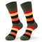 Funny Casual And Breathable Colorful Striped Cotton Dress Socks Set 3