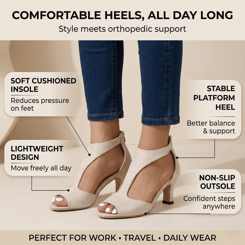 Orthopedic High Heels Comfortable Platform Sandals For Women 1